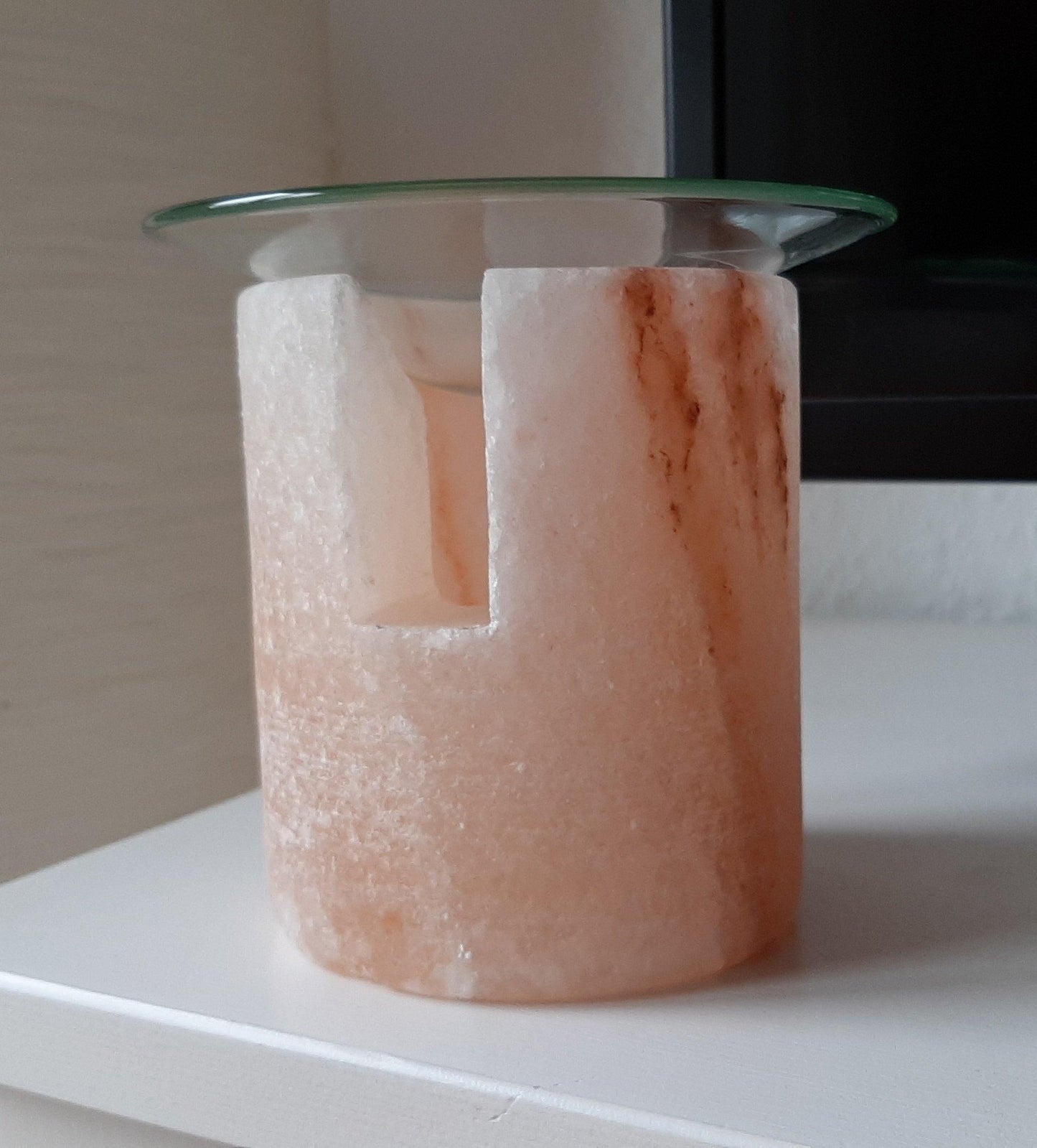 Duftlampe von Himalayan, Salzlampe mit Glasschale - KamelundMilch.de