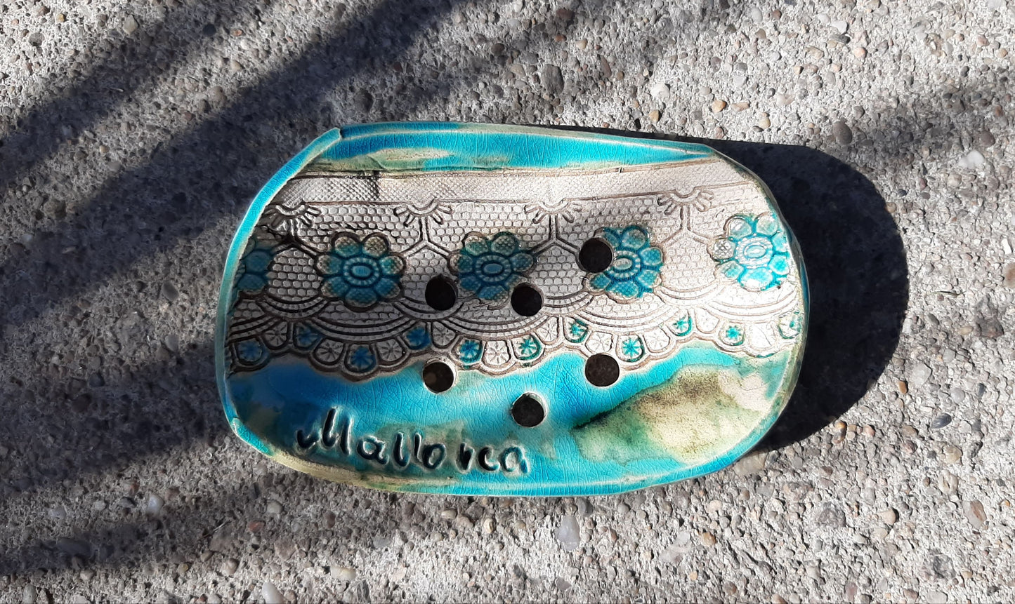 Seifenschale by LaMar Design Mallorca in türkis mit und ohne Schriftzug