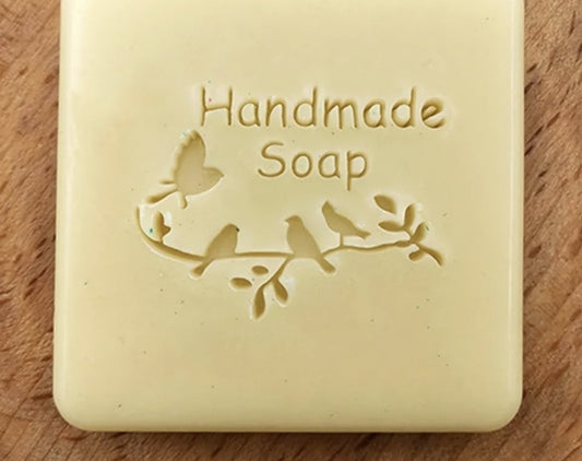 DIY Seifenstempel Acrylglas Vögel auf Zweig Handmade Soap