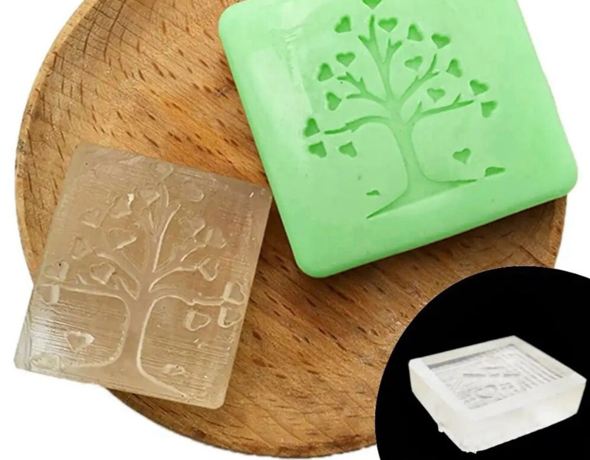 DIY Seifenstempel Baum des Lebens "Lebensbaum" Acrylglas mit Griff
