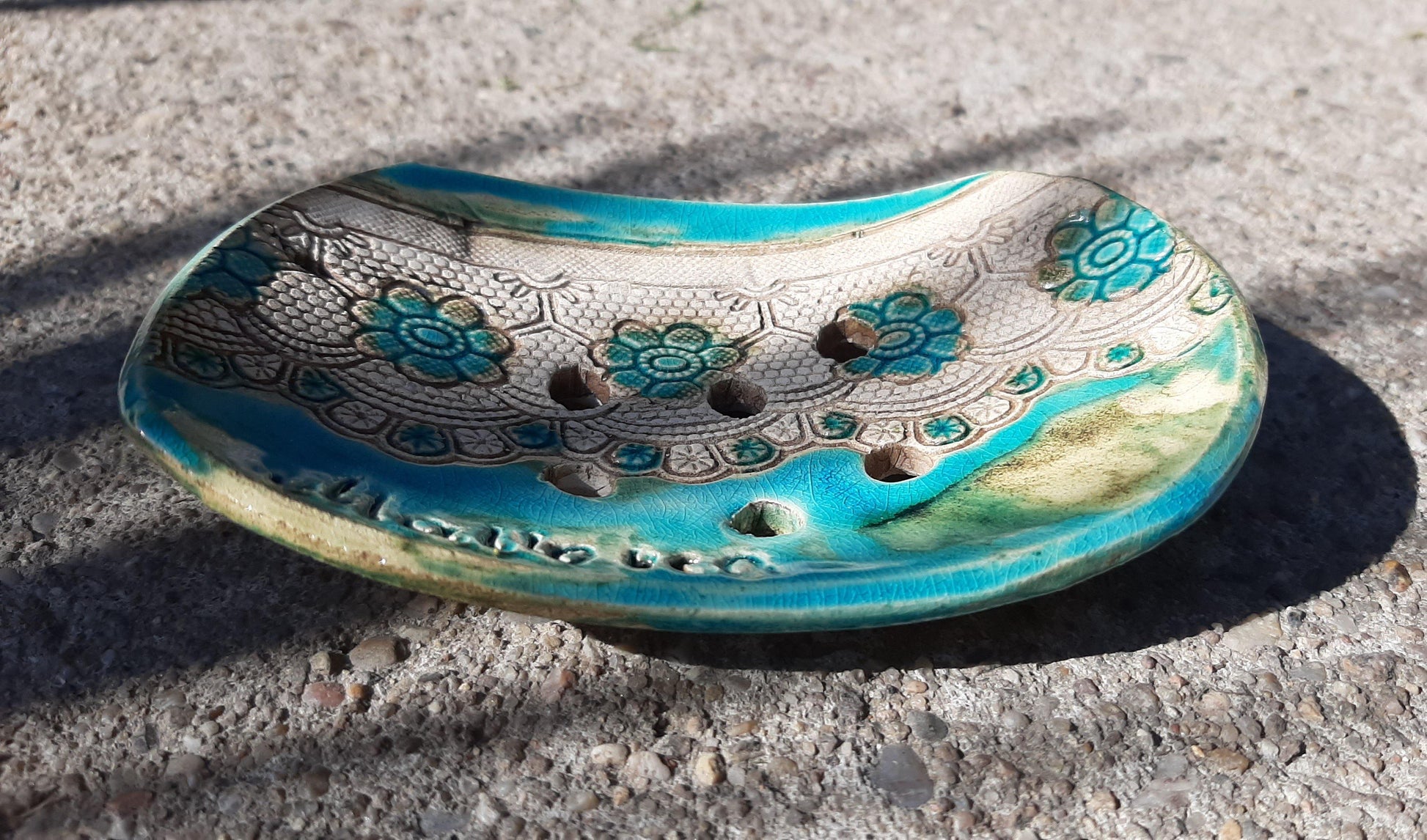 Seifenschale by LaMar Design Mallorca in türkis mit und ohne Schriftzug - KamelundMilch.de