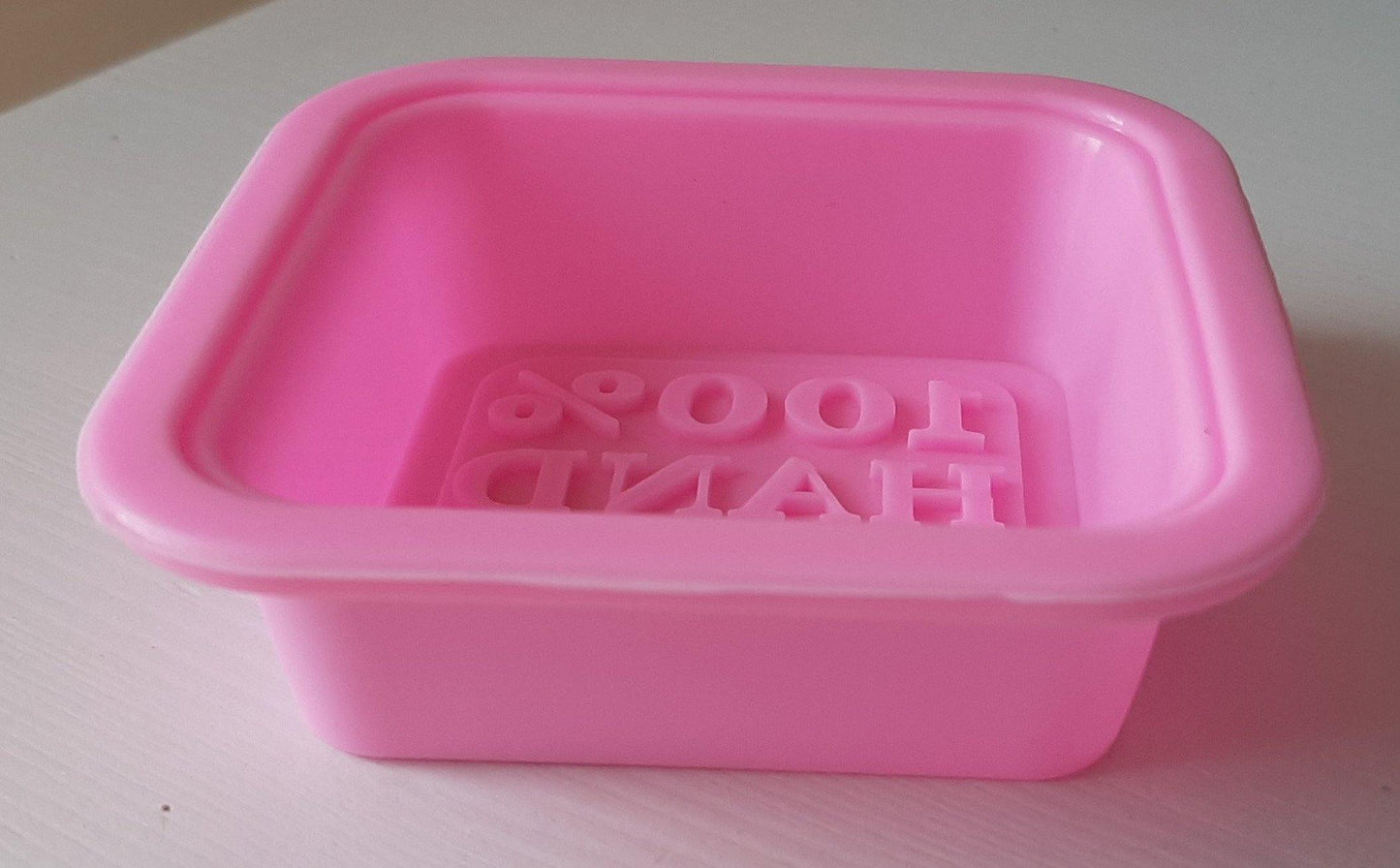 Silikonform für DIY Seifeherstellung - "100% handmade" - KamelundMilch.de