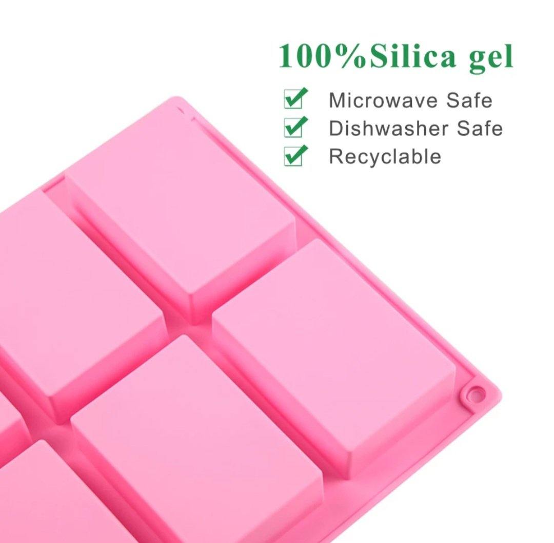 Silikonform für DIY Seifeherstellung - 6er Rechteck - KamelundMilch.de