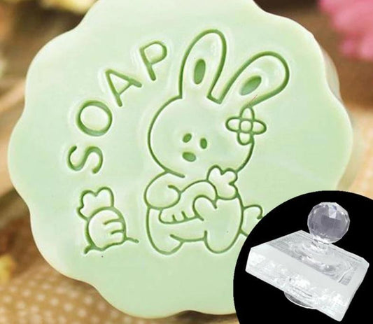 Seifenstempel Acrylglas mit Griff in verschiedenen Designs - KamelundMilch.de