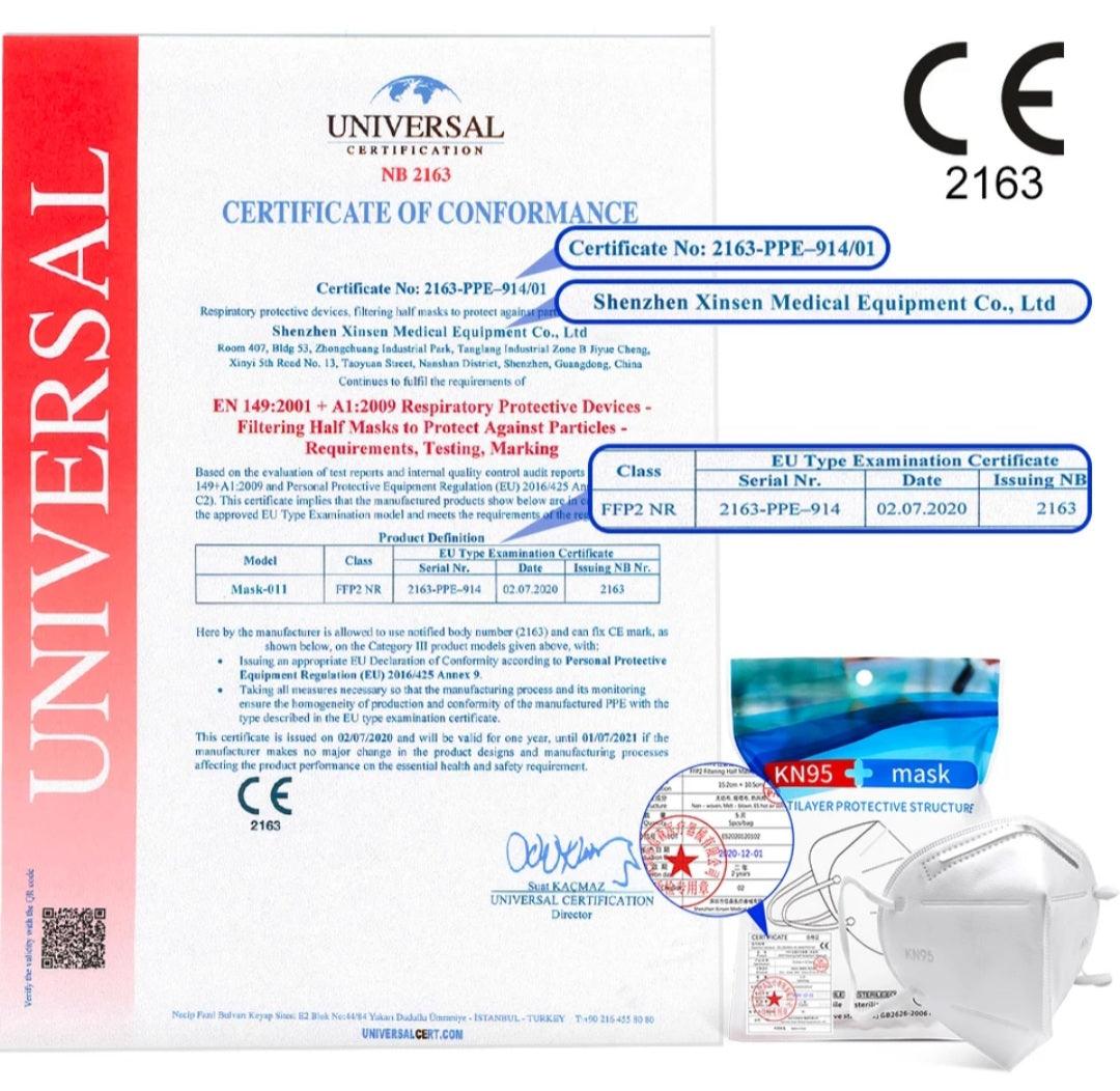 FFP2 Maske in weiß - CE 2163 geprüft - KamelundMilch.de