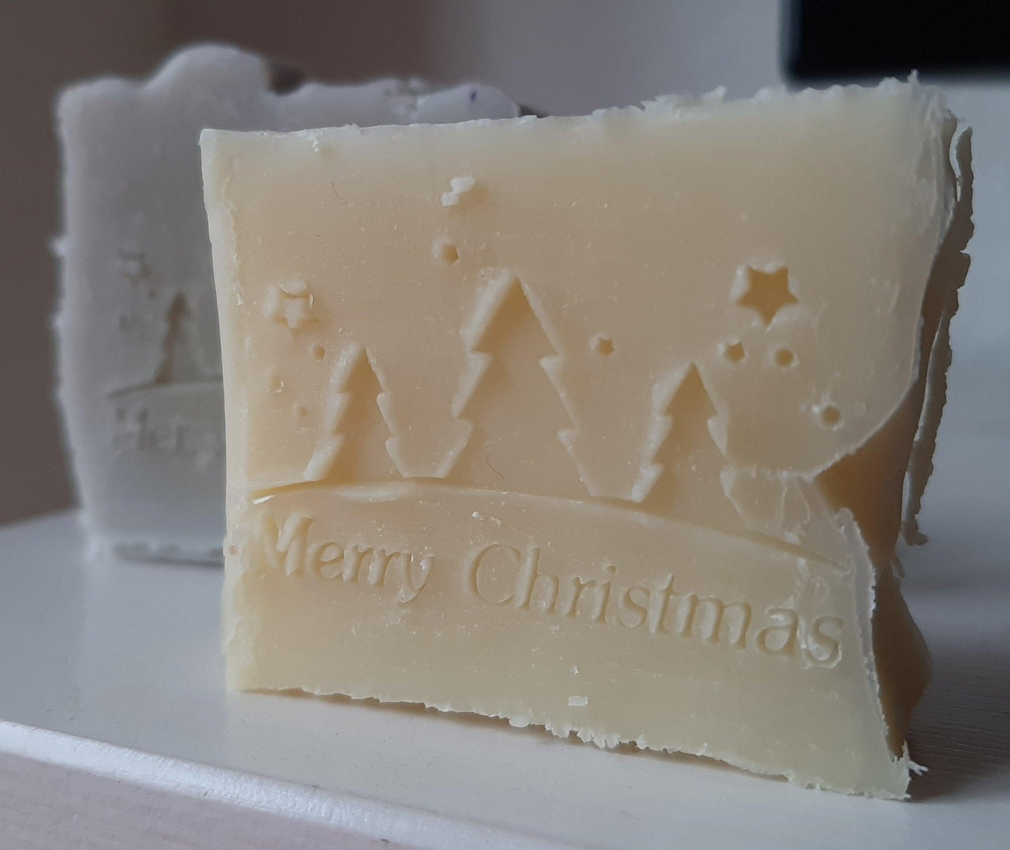 Seifenstempel Acrylglas transparent gross mit Griff Weihnachtsmotiv - KamelundMilch.de