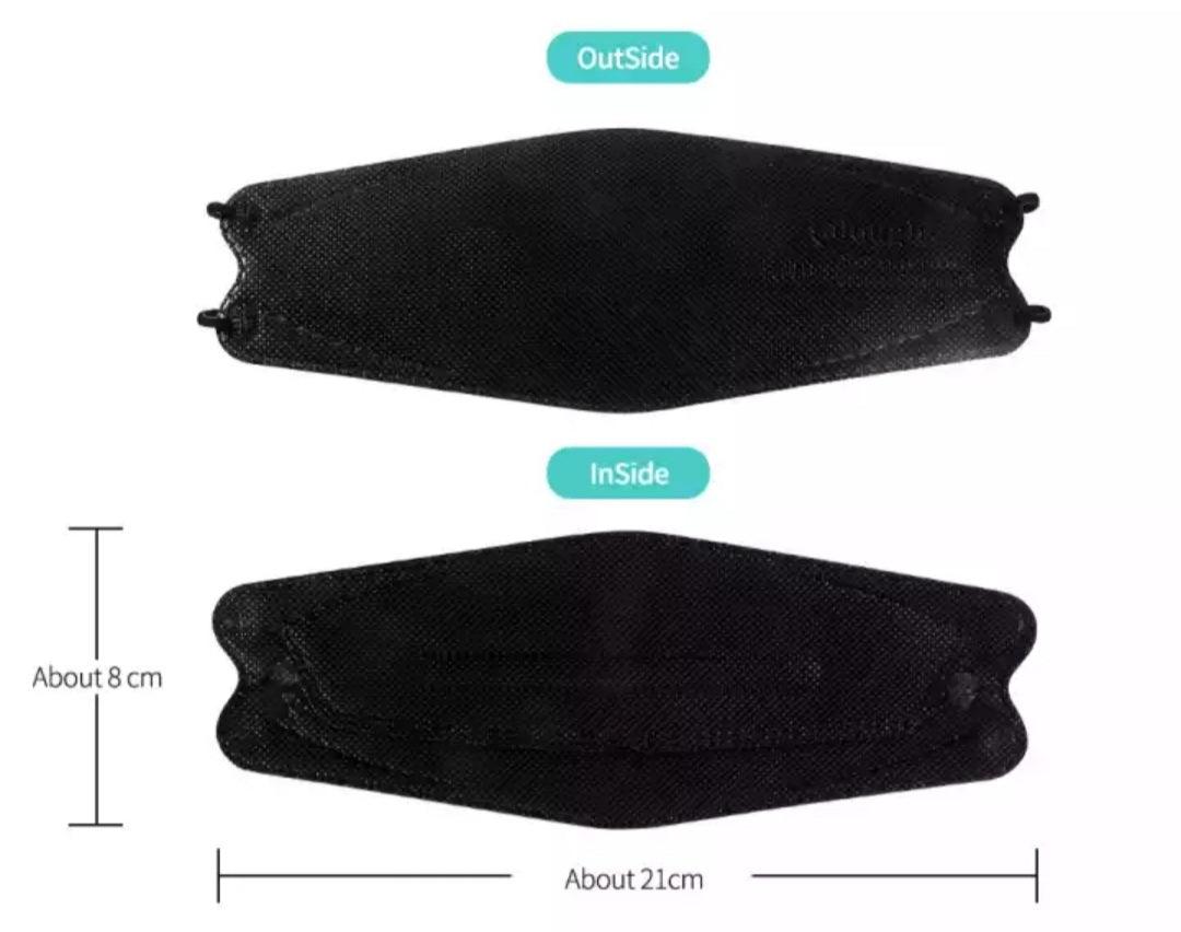 3D Maske FFP2 Maske Mund-Nasen-Bedeckung in schwarz - CE 2163 - KamelundMilch.de