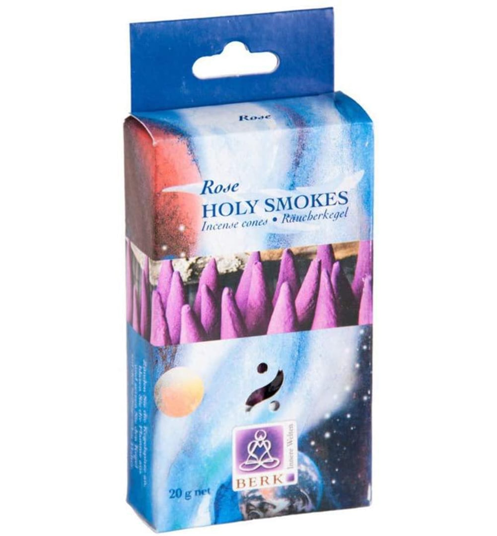 Berk Holy Smokes Räucherkegel Duftrichtung "Rose" 20g - KamelundMilch.de