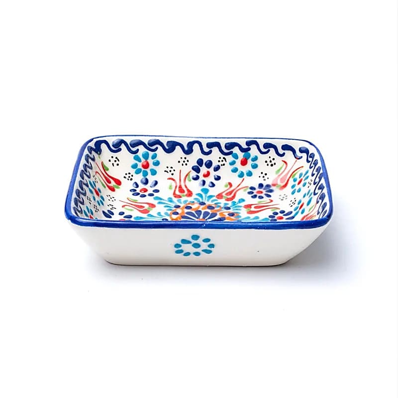 Keramik Seifenschale rot weiß blau - türkische Iznik Keramik