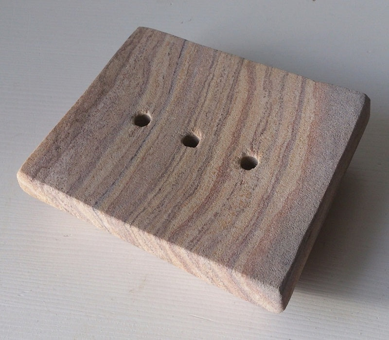 Sandstone soap dish in beige