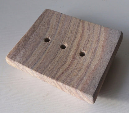 Sandstone soap dish in beige
