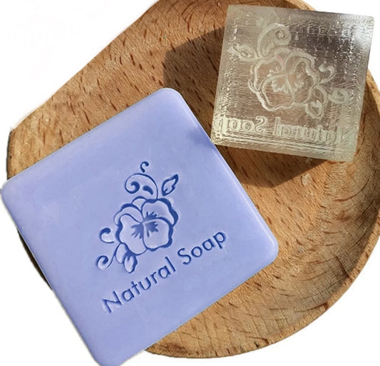 Seifenstempel Acrylglas Motiv Blüte Natural Soap