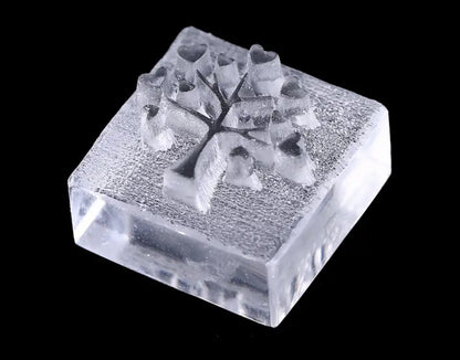 DIY Seifenstempel Baum des Lebens "Lebensbaum mit Herzenblättern" Acrylglas ohne Griff
