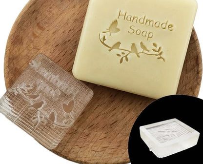 DIY Seifenstempel Acrylglas Vögel auf Zweig Handmade Soap