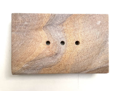 Sandstone soap dish in beige