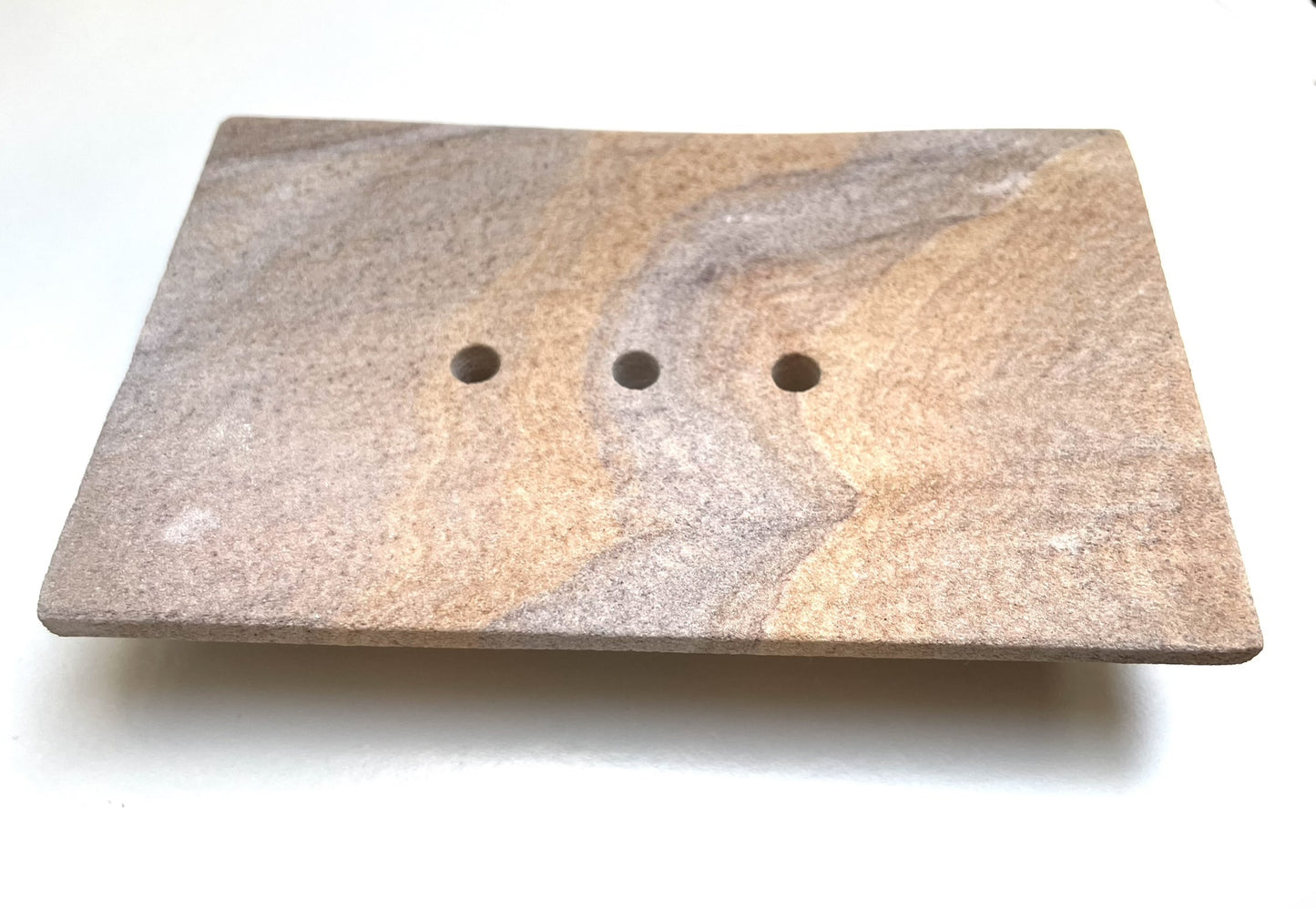 Sandstone soap dish in beige