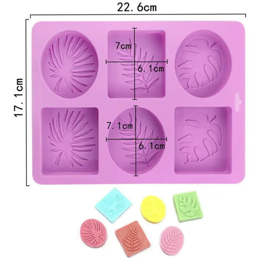 Silikonform für DIY Seifeherstellung - 6er Blätter