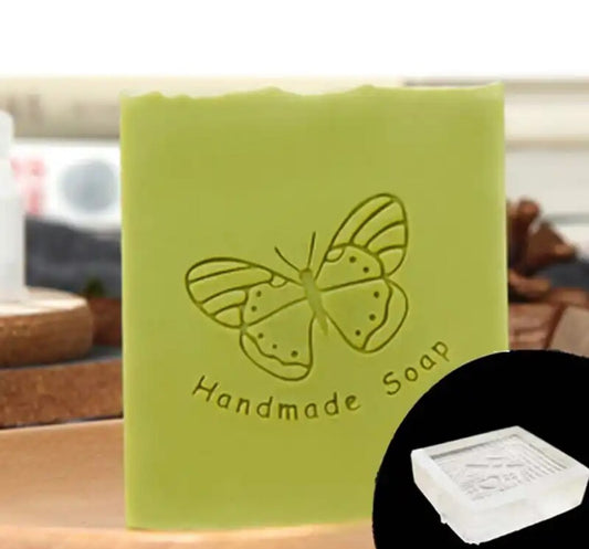 DIY Seifenstempel Acrylglas ohne Griff Motiv: Schmetterling Handmade Soap