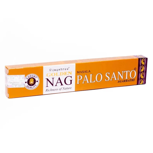 Indische Räucherstäbchen Original Golden Nag Champa Palo Santo - 15g