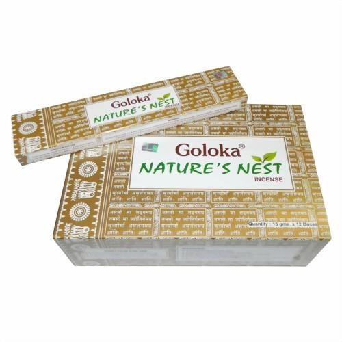 indische Räucherstäbchen Original Goloka Nag Champa Natur`s Nest - 15g - KamelundMilch.de