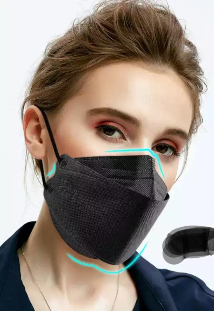 3D Maske FFP2 Maske Mund-Nasen-Bedeckung in schwarz - CE 2163 - KamelundMilch.de