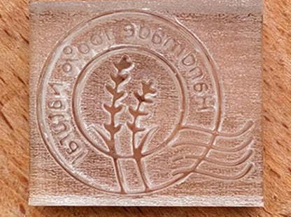 DIY Seifenstempel Acrylglas ohne Griff Motiv: Handmade 100% Natural - KamelundMilch.de
