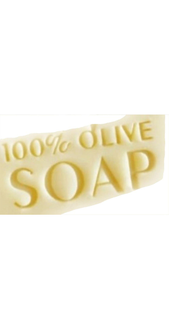 Seifenstempel aus Acrylglas ohne Griff mit Motiv: 100% Olive Soap