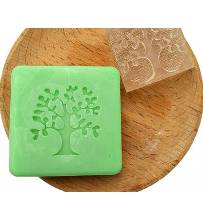DIY Soap Stamp Tree of Life "Tree of Life" acrylic glass with handle 